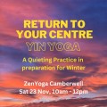 Return to Your Centre yin yoga workshop